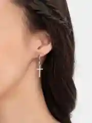Серебряный серьги женские, кресты, гвоздики золотые, сережки с крестом для девочки, бижутерия