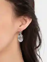 Бежевый меланж серьги
