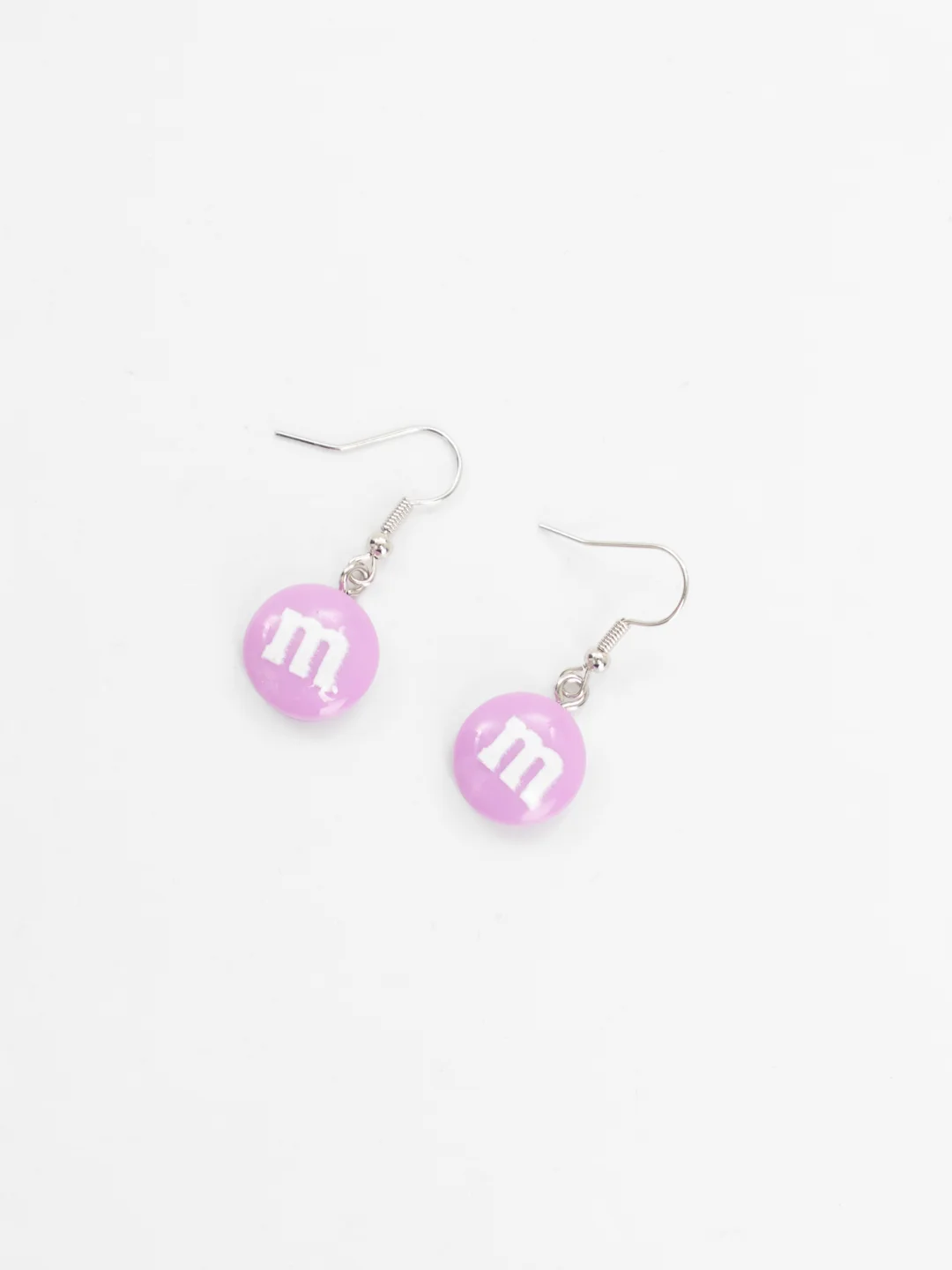 Сиреневый серьги M&M's, пара