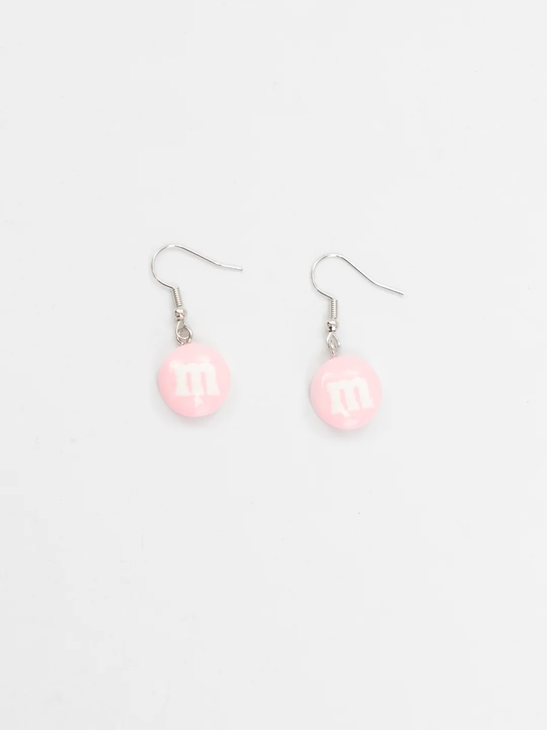 Тёмно-розовый серьги M&M's, пара