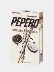 Соломка в молочном шоколаде с крошками печенья WHITE COOKIE PEPERO, 32гр