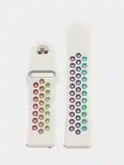 Разноцветный силиконовый ремешок для Xiaomi Amazfit Bip / Huawei / Haylou / Samsung, с кнопкой, 22 мм