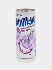 Напиток безалкогольный газированный Milkis со вкусом винограда из Кореи, 250мл