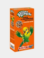 ВЕСЕЛЫЙ ПОПУГАЙ  - корм для волнистых попугайчиков отборное зерно(+подарок) 450 г