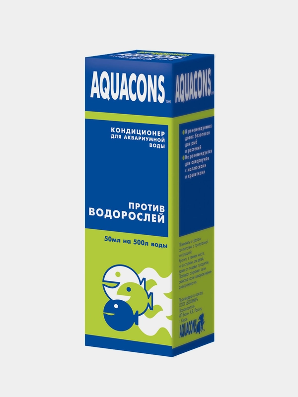 AQUACONS кондиционер для аквариумной воды "Против водорослей" флакон 50 мл