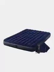 Синий надувной матрас Intex 152 х 203 х 25 см "Classic" с подушками и насосом