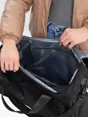 Черный сумка спортивная с отделением для обуви
