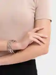 Серебряный женский металлический браслет
