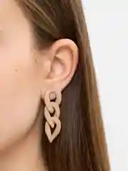Бежевый акриловые серьги-цепочки