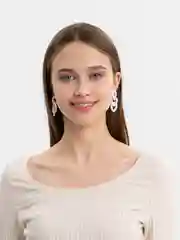 Разноцветный акриловые серьги-цепочки