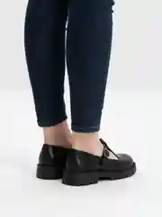 Черный женские лоферы