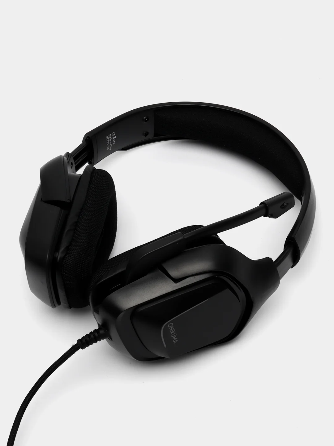 Черный игровые наушники "Professional K20", с микрофоном и подсветкой