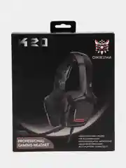 Черный игровые наушники "Professional K20", с микрофоном и подсветкой