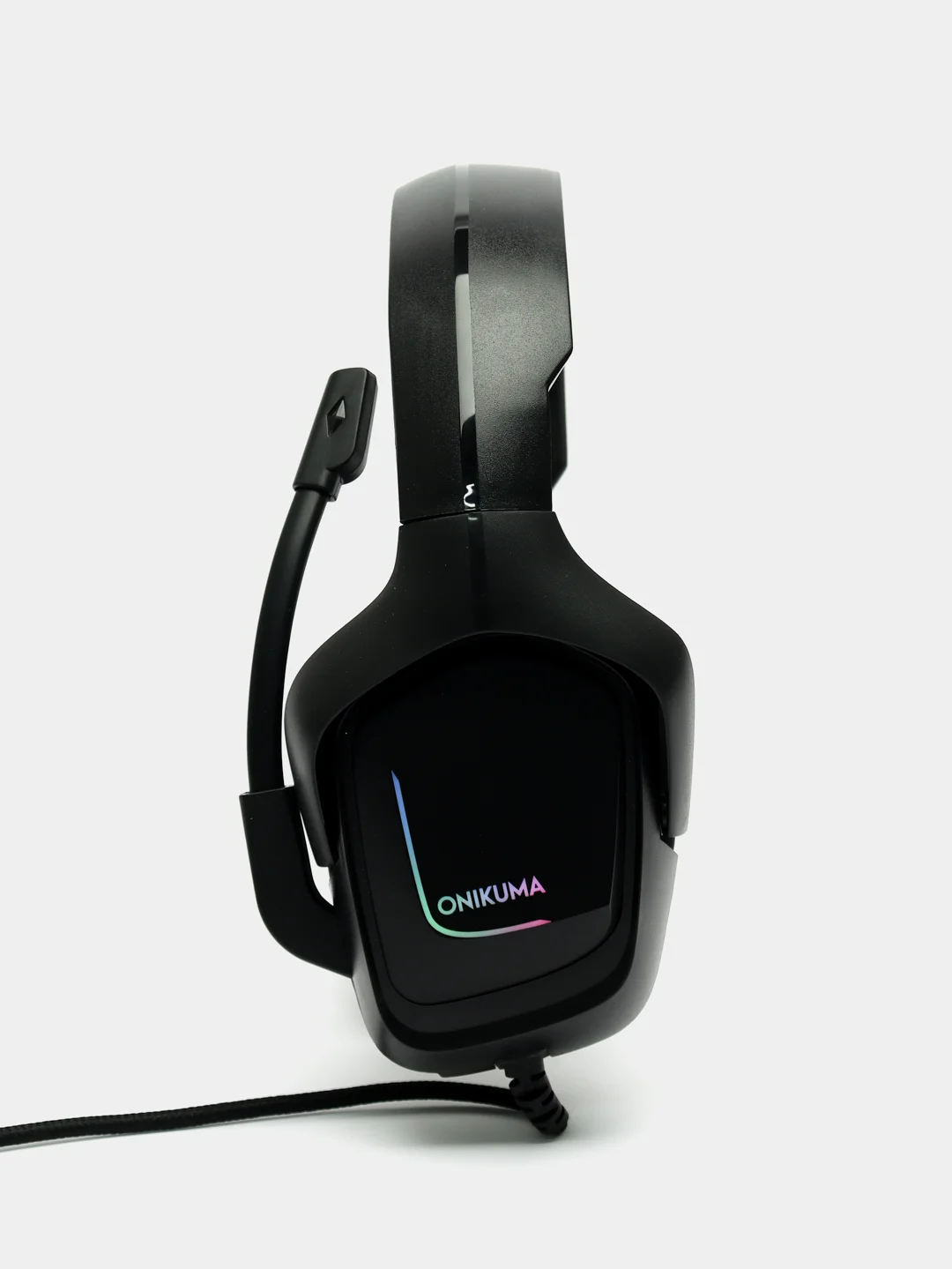 Черный игровые наушники "Professional K20", с микрофоном и подсветкой