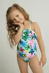 Детский купальник для девочки "Бабочки", 3-8 лет