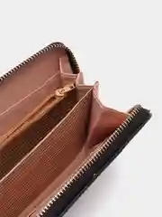 Черный женский кошелёк на молнии, 3 цвета