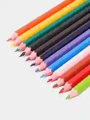 Карандаши заточенные, 12 цветов, шестигранные, пластиковые