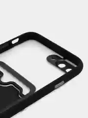 Черный чехол с карманом для карт для iPhone 7 8 Plus X XS XR 11 12 13 Pro Max mini айфон про макс
