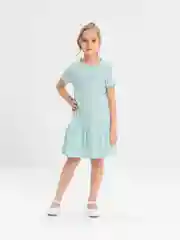 Салатовый платье для девочки с коротким рукавом для садика