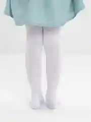 Колготки белые, ажурные, для девочки
