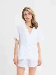 Белый пижама женская с шортами