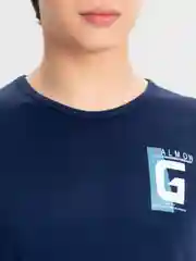 Синий меланж футболка мужская