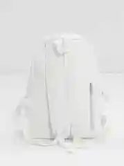 Белый кожаный женский рюкзак, из экокожи