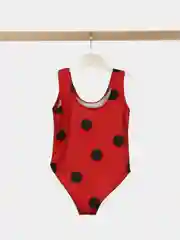 Красный детский слитный купальник для девочек