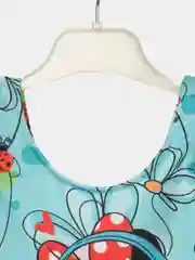 Лазурный детский слитный купальник для девочек