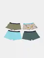 Приглушённый хаки трусы детские 4шт., трусики для мальчика, боксеры