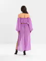 Аметистовый пляжный костюм топ и юбка