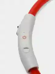Красный светящийся LED-ошейник для собак, непромокаемый, на USB-зарядке