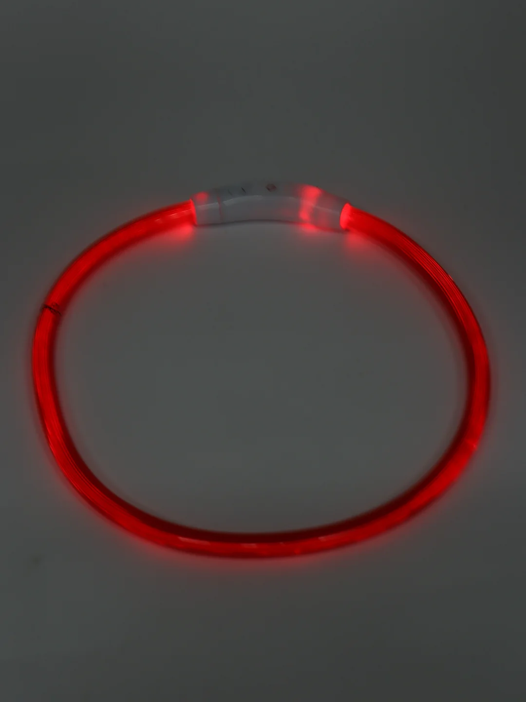 Красный светящийся LED-ошейник для собак, непромокаемый, на USB-зарядке