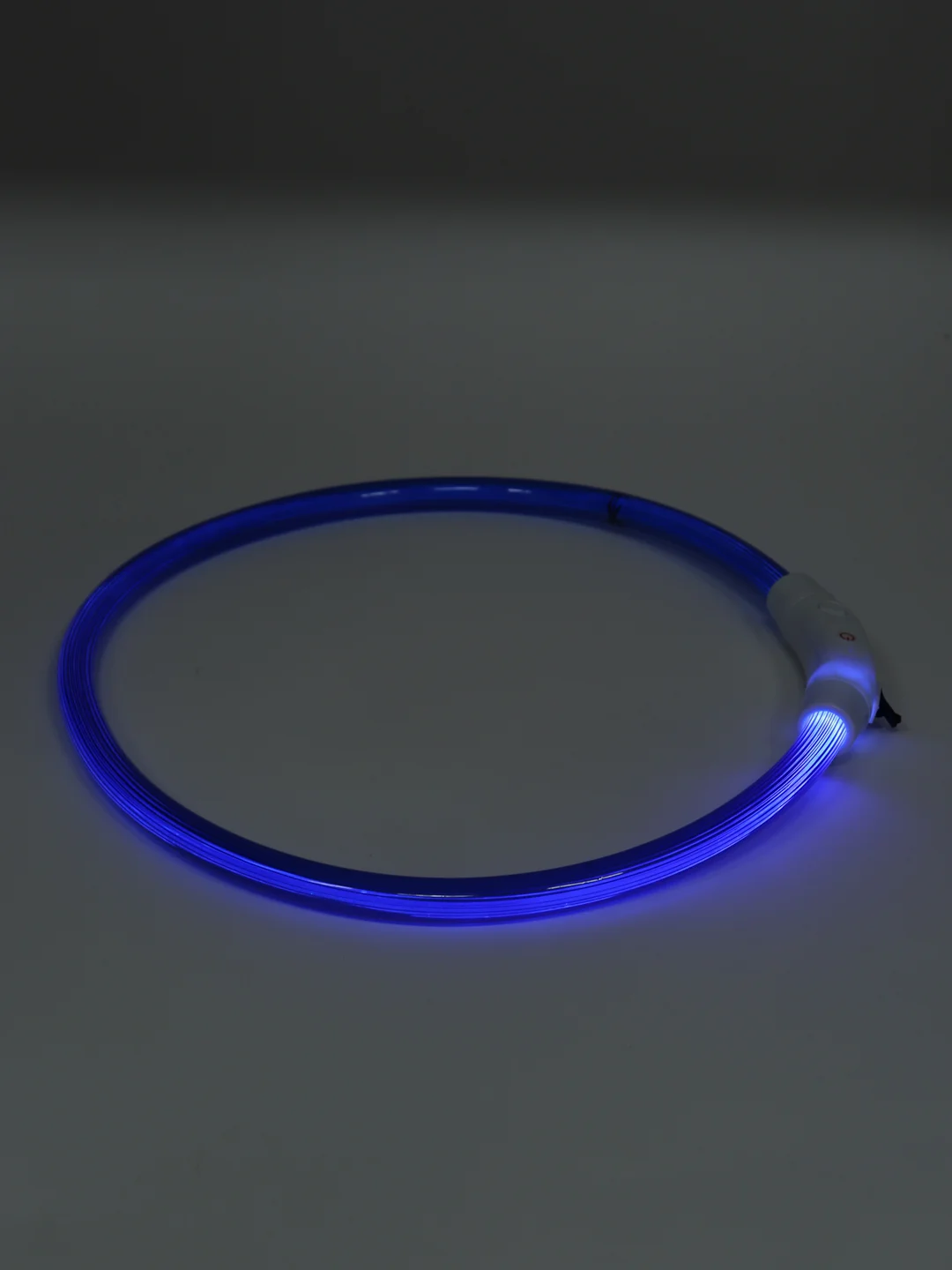 Синий светящийся LED-ошейник для собак, непромокаемый, на USB-зарядке