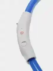 Синий светящийся LED-ошейник для собак, непромокаемый, на USB-зарядке
