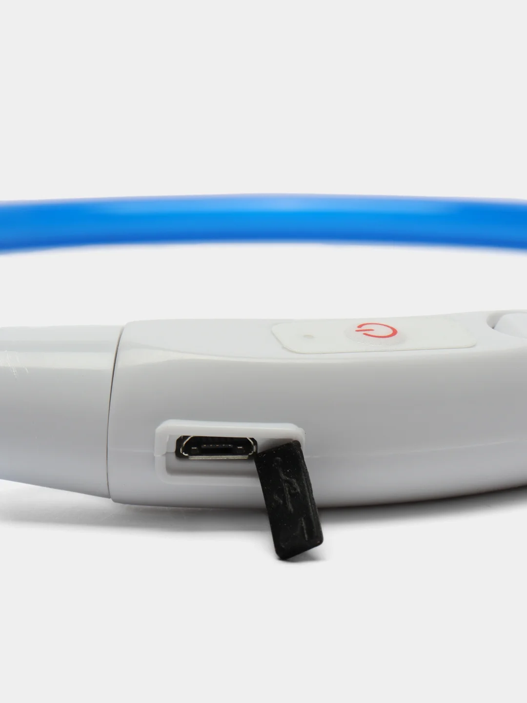 Синий светящийся LED-ошейник для собак, непромокаемый, на USB-зарядке