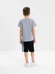 Серый комплект, костюм для мальчика: футболка, шорты. Bonito kids