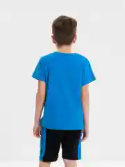 Синий комплект, костюм для мальчика: футболка, шорты. Bonito kids