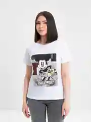 Белый футболка женская "Микки Маус", с принтом