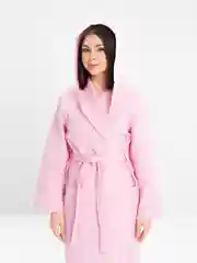 Халат, женский, с капюшоном, вафельный, Lilians