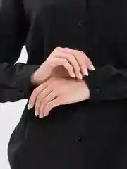 Черный рубашка белая, льняная