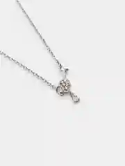 Серебряный цепочка-колье с бокалом для вина, украшение на шею женское