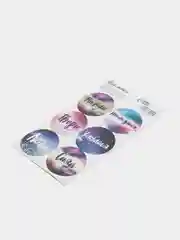 Индиго наклейки на подарки и цветы / Стикеры для оформления подарка