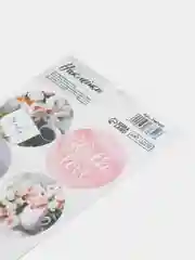 Кораллово-розовый наклейки на подарки и цветы / Стикеры для оформления подарка