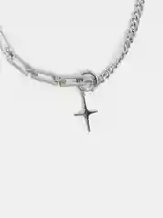 Серебряный цепочка на шею из нержавеющей стали мужская