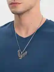 Серый цепочка на шею с подвеской