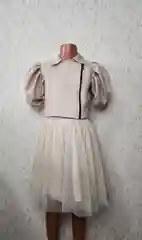 Комплект, двойка, состоит из 2х предметов, цвет - кофе с молоком