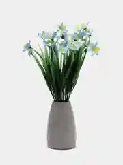 Голубой искусственные цветы зелень, трава, осока, зелень с магнолией