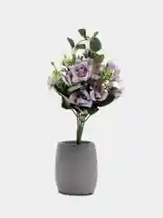 Лавандовый искусственные цветы розы, пионы, камелии, букет