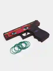 Алый деревянный пистолет Glock (Глок) 18 v1.6, CS: GO, 7 цвета